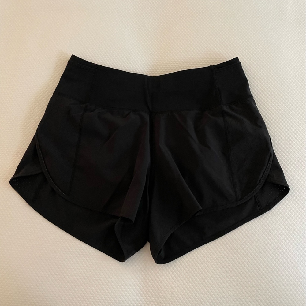 Lululemon Real Quick High-Rise Short, 3.5" Inseam, Black, Size 6